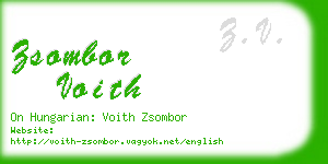 zsombor voith business card